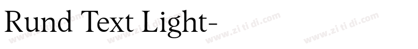 Rund Text Light字体转换
